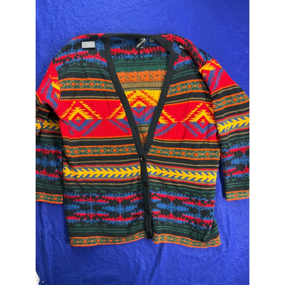 Southwestern ‎ Kurt cobain Plus Silvercord II Knit Cardigan 2X Multi-Colora